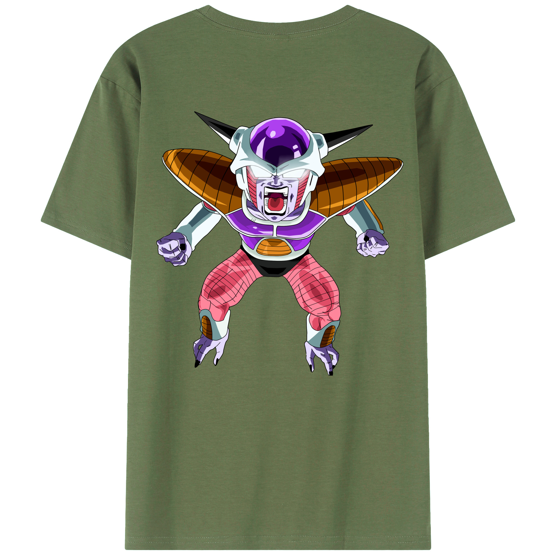 （画像用） ドラゴンボール フリーザ DRAGON BALL Frieza 綿100％ メンズ半袖Tシャツ（バックプリント） 通気性